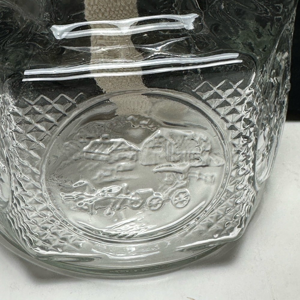 Vintage Lamplight Farms Oil Lamp Kerosene Glass Hexagon Horse & Buggy Heritage - Picture 4 of 10